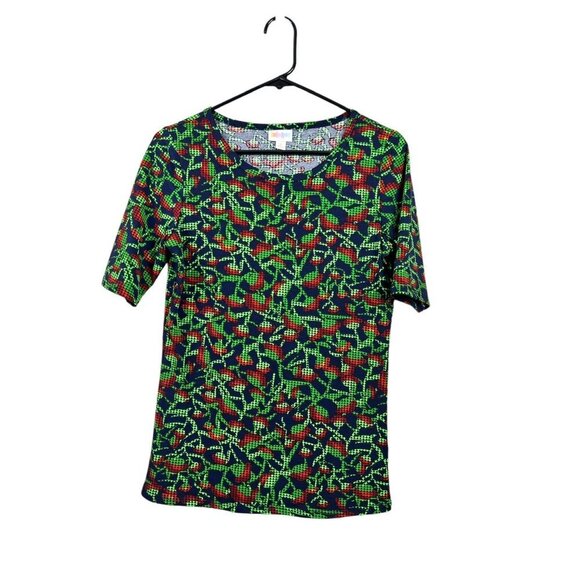 LuLaRoe Gigi Women's Cherry Lime Green Top - Picture 1 of 6